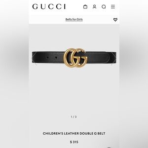 GIRLS SIZE GUCCI BELT